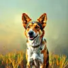 Tropical Pasture Cattle Dog Paint By Numbers
