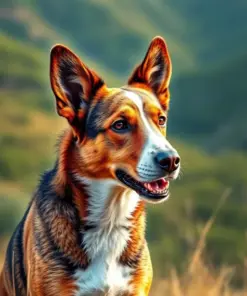 Tropical Pasture Cattle Dog paint by numbers