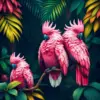 Tropical Pink Cockatoos Paint By Numbers