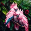 Tropical Pink Cockatoos Paint By Numbers
