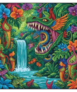 Tropical Pitcher Plant Guardian Paint By Numbers