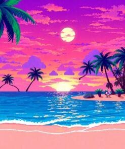 Beach Dusk Paint Numbers