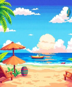 Pixel Vacation Paint Numbers