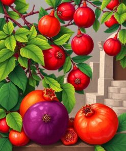 Pomegranates Figs Paint Numbers