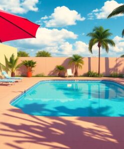 Poolside Shadows Paint Numbers