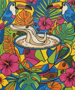Tropical Pop Art Brew Paint By Numbers
