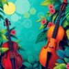 Tropical Pop Art Strings Paint By Numbers