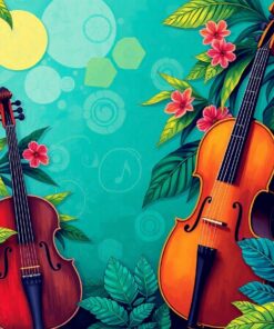 Tropical Pop Art Strings Paint By Numbers