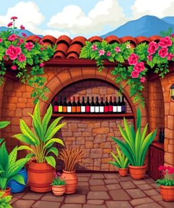 Tropical Port Wine Cellar Paint By Numbers