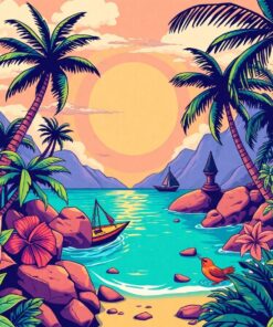 Tropical Pulp Comic Adventure Paint By Numbers
