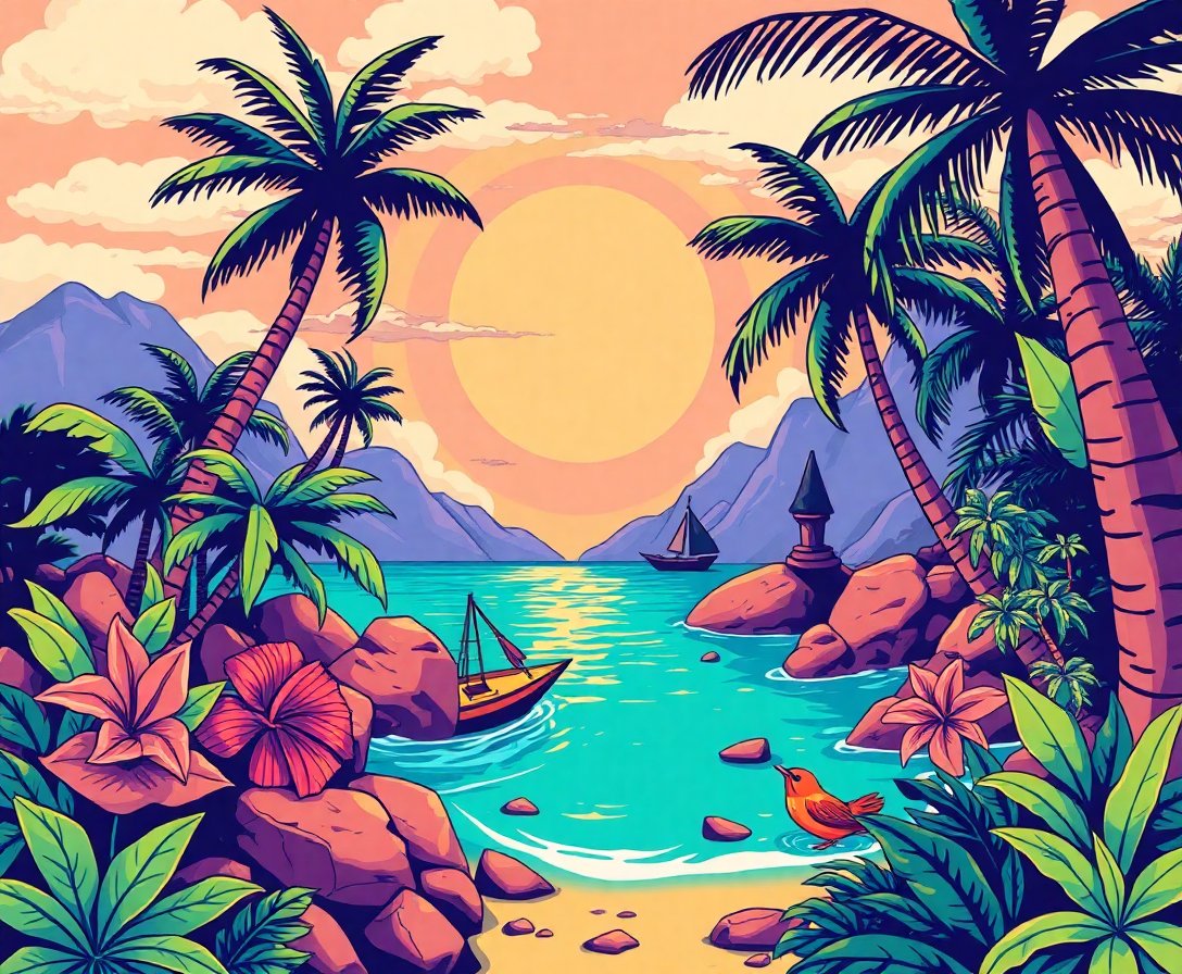 tropical-pulp-comic-adventure-paint-by-numbers-kit