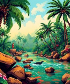 Tropical Pulp River Peril Paint By Numbers