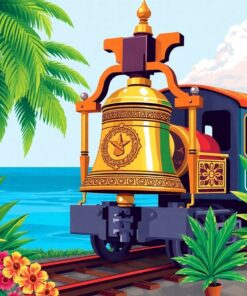 Tropical Railway Brass Bell Paint By Numbers