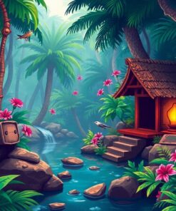 Tropical Rainforest Gaming Relic Paint By Numbers