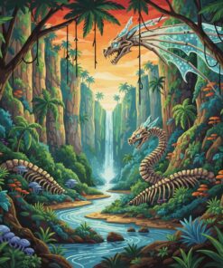 Tropical Ravine Fossil Paint By Numbers