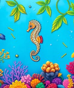 Seahorse Map Paint Numbers