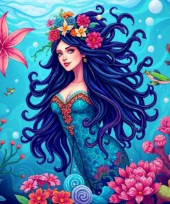 Tropical Reef Siren Queen Paint By Numbers