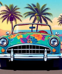Tropical Retro Convertible Journey Paint By Numbers