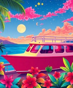 Tropical Retro Cosmos Cruise Paint By Numbers