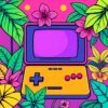 Tropical Retro Gaming Console Paint By Numbers