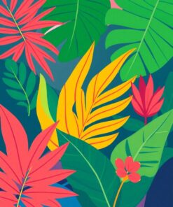 Geometric Fronds Paint Numbers