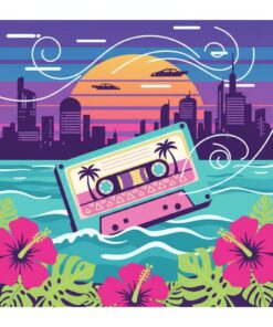 Tropical Retro Mixtape Breeze Paint By Numbers