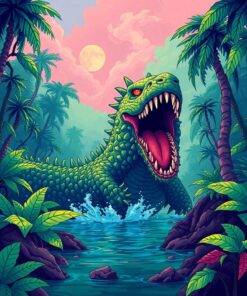 Monster Emerges Paint Numbers