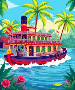 Riverboat Animation Paint Numbers