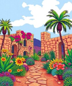 Floral Ruins Paint Numbers