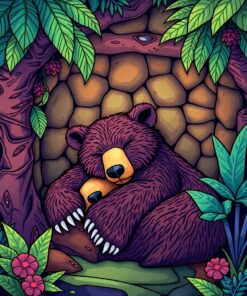 Bear Slumber Paint Numbers