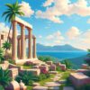 Tropical Ruins Of Greece Paint By Numbers