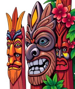 Wood Totem Paint Numbers