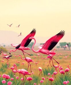 Flamingo Flight Paint Numbers