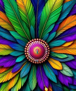 Feather Fan Paint Numbers