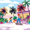 Tropical Seventies Skate Scene Paint By Numbers
