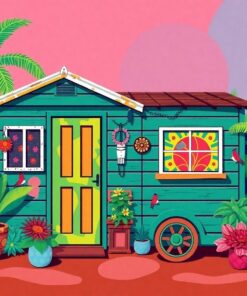 Tropical Shapers Dusty Shed Paint By Numbers
