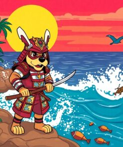 Tropical Shore Samurai Patrol Paint By Numbers