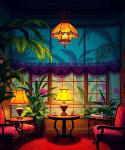 Lampshade Glow Paint Numbers