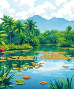 Tropical Sora Wetland Oasis Paint By Numbers