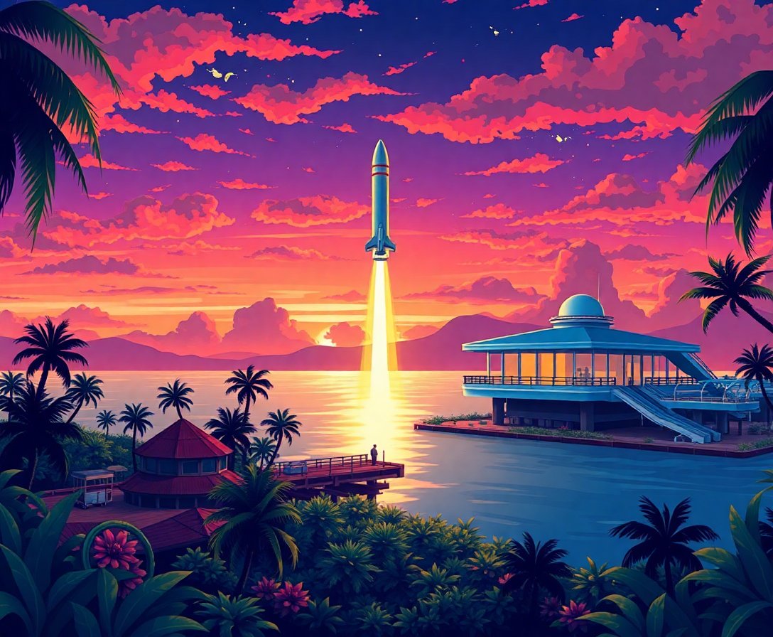 tropical-spaceport-evening-liftoff-paint-by-numbers-kit