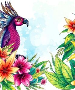 Tropical Spirit Realistic Sketch Paint By Numbers