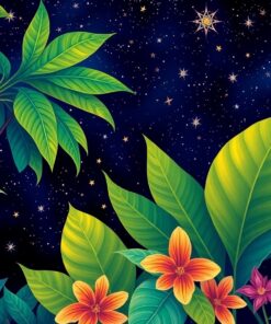 Botanical Night Paint Numbers