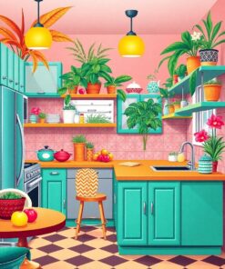 Retro Kitchen Paint Numbers