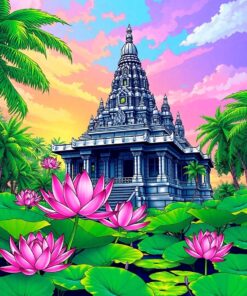 Temple Lotus Paint Numbers