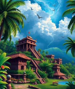 Tropical Storm Over Edzna Paint By Numbers