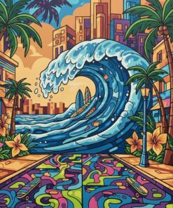 Tropical Street Art Swell Paint By Numbers