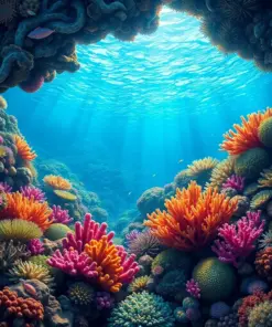 Tropical Submerged Coral Garden Paint By Numbers