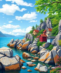 Fjord Rocks Paint Numbers