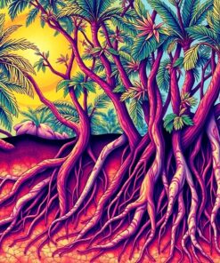 Tropical Sun Bleached Roots Paint By Numbers