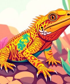 Sunbaked Lizard Paint Numbers